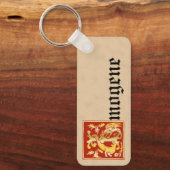 長方形の神話の生き物の装飾の首都I キーホルダー (正面)