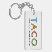 長方形の(両面の)タコスKeychain キーホルダー (正面左)