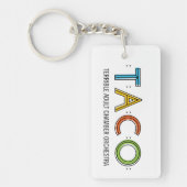 長方形の(両面の)タコスKeychain キーホルダー (正面)