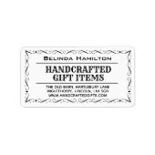 長方形のCrafter製品名と説明 ラベル (正面)