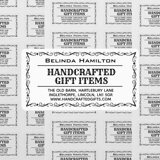 長方形のCrafter製品名と説明 ラベル