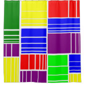 長方形を分割 シャワーカーテン (正面)