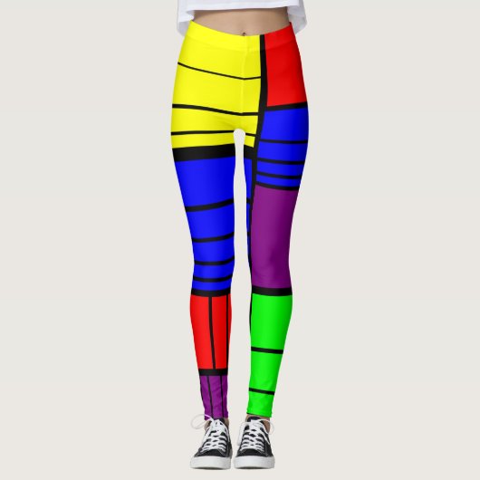 長方形を分割 レギンス (正面)