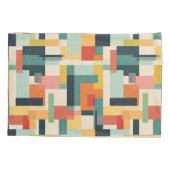 長方形カラフルレトロミッドセンチュリーモダン 枕カバー (裏面)