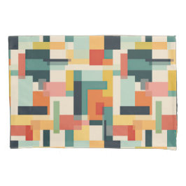 長方形カラフルレトロミッドセンチュリーモダン 枕カバー