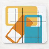 長方形グリッド マウスパッド (正面)