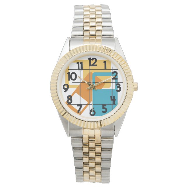 長方形グリッド 腕時計 (正面)