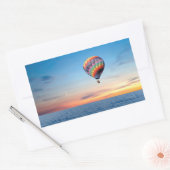 長方形ステッカーのホットエアバルーン画像 長方形シール (封筒)