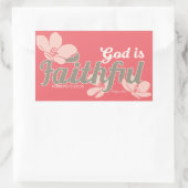 長方形ステッカー感動的，信仰，サンゴ 長方形シール (バッグ)