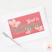 長方形ステッカー感動的，信仰，サンゴ 長方形シール (封筒)