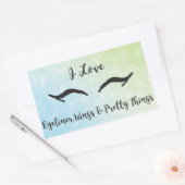 長方形ステッカー、マット、4.5 x 2.7インチ（シートo） 長方形シール (封筒)