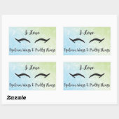 長方形ステッカー、マット、4.5 x 2.7インチ（シートo） 長方形シール (シート)