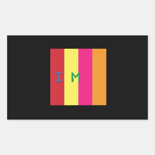 長方形ステッカー、光沢、4.5 x 2.7 PRISM LOVE 長方形シール (正面)