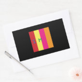 長方形ステッカー、光沢、4.5 x 2.7 PRISM LOVE 長方形シール (封筒)