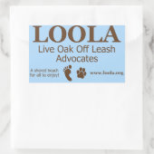 長方形ステッカー： LOOLAorg 長方形シール (バッグ)