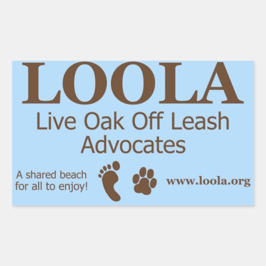 長方形ステッカー： LOOLAorg 長方形シール (正面)