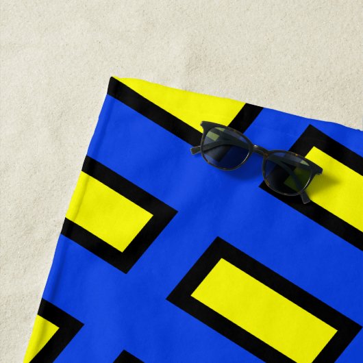 長方形パターンビーチタオル ビーチタオル (インサイチュ)