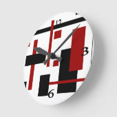 長方形パターン1 ラウンド壁時計 (傾斜)