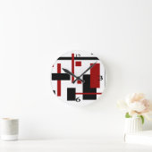 長方形パターン1 ラウンド壁時計 (ホーム)