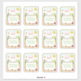 長方形ピンクバニー製本板 シール