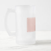 長方形ピンクローズ金ゴールド粉末金属 フロストグラスビールジョッキ (左)