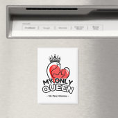 長方形マグネット：私の唯一のクイーン（白） マグネット (インサイチュ (食洗機))