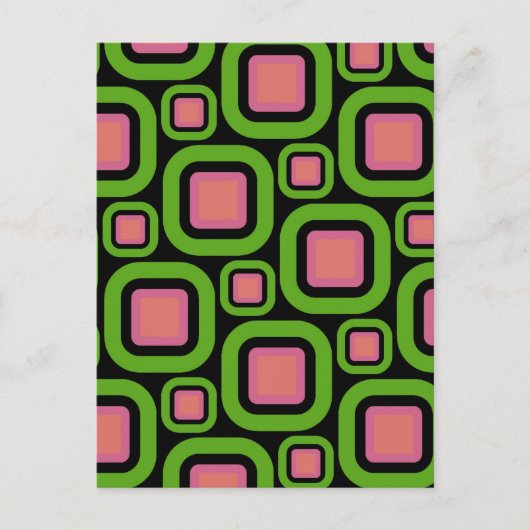 長方形モダンの名前22 ポストカード (正面)