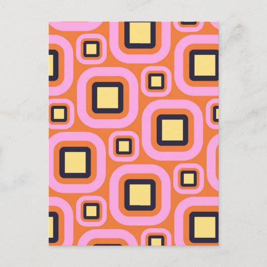 長方形モダンの名前23 ポストカード (正面)