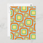 長方形モダンの名前24 ポストカード (正面/裏面)