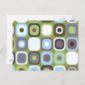 長方形モダンの名前32 ポストカード (正面/裏面)