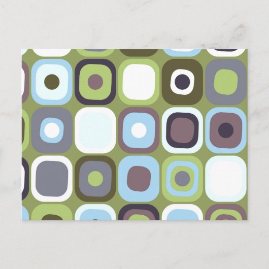 長方形モダンの名前32 ポストカード (正面)