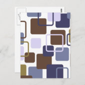 長方形モダンの名前5 ポストカード (正面/裏面)