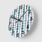 長方形モダン  ラウンド壁時計 (傾斜)