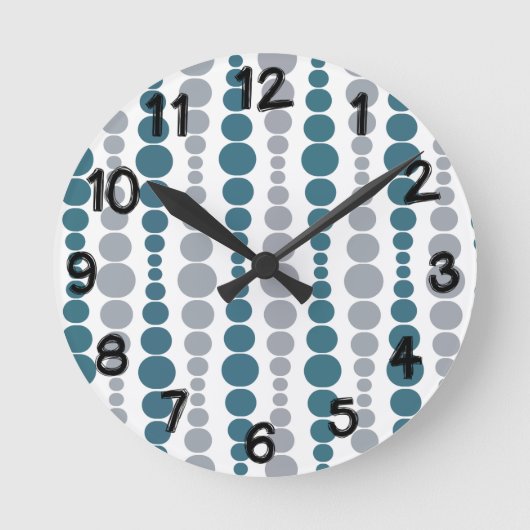 長方形モダン  ラウンド壁時計 (正面)