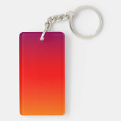 長方形両面赤と紫虹 キーホルダー (裏面)