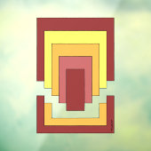 長方形数々の抽象芸術色(70sスタイル) ウィンドウサイン (シート3)