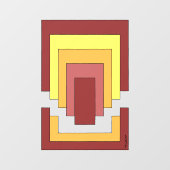 長方形数々の抽象芸術色(70sスタイル) ウィンドウサイン (シート)