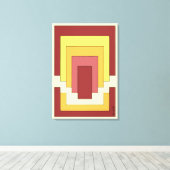 長方形数々の抽象芸術色(70sスタイル) キャンバスプリント (インサイチュ (ウッドフロア))