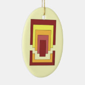 長方形数々の抽象芸術色(70sスタイル) セラミックオーナメント (右)