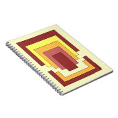 長方形数々の抽象芸術色(70sスタイル) ノートブック (右側)