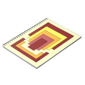 長方形数々の抽象芸術色(70sスタイル) ノートブック (左側)