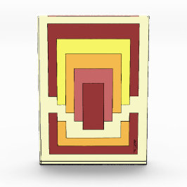 長方形数々の抽象芸術色(70sスタイル) フォトブロック