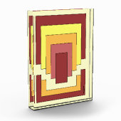 長方形数々の抽象芸術色(70sスタイル) フォトブロック (左)