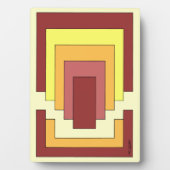 長方形数々の抽象芸術色(70sスタイル) フォトプラーク (正面)
