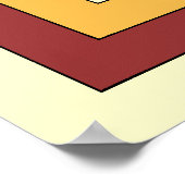 長方形数々の抽象芸術色(70sスタイル) ポスター (角)