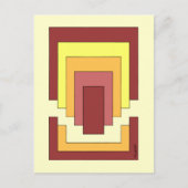 長方形数々の抽象芸術色(70sスタイル) ポストカード (正面)