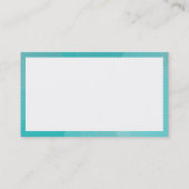 長方形 – シアン曲線 名刺 (裏面)