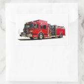 長方形 – ステッカー – 光沢の消防用エンジンイメージ (バッグ)