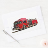 長方形 – ステッカー – 光沢の消防用エンジンイメージ (封筒)