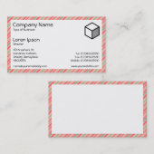 長方形 – ストライプ310515 (010) 名刺 (正面/裏面)